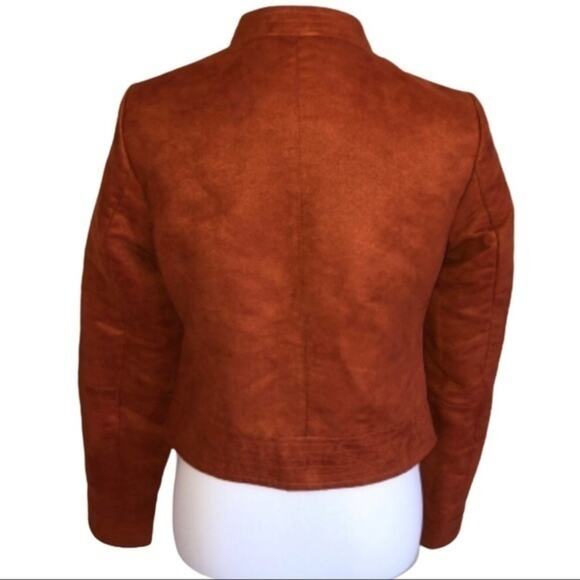 Outback Red Faux Suede Front Zip Jacket Size S EUC - Picture 3 of 7